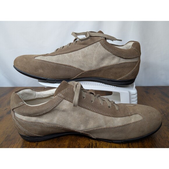 Brooks Brothers Men’s Size 10.5 Sneakers Tan Suede Leather Canvas Lace Up Casual main image 9